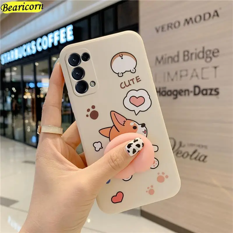 Ass Buttocks Pop Toy Case For Samsung Galaxy A54 A34 A25 A24 A15 A14 A73 A53 A33 A23 A13 A72 A52 A42 A32 A22 A12 Push Corgi Butt