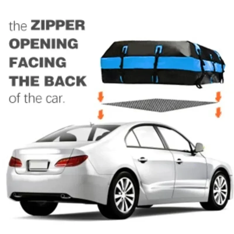 Rooftop Cargo Carrier 21 Cubic Feet Soft-Shell Roof Top Luggage Carrier Roofbag for All Cars with Anti-Slip Mat