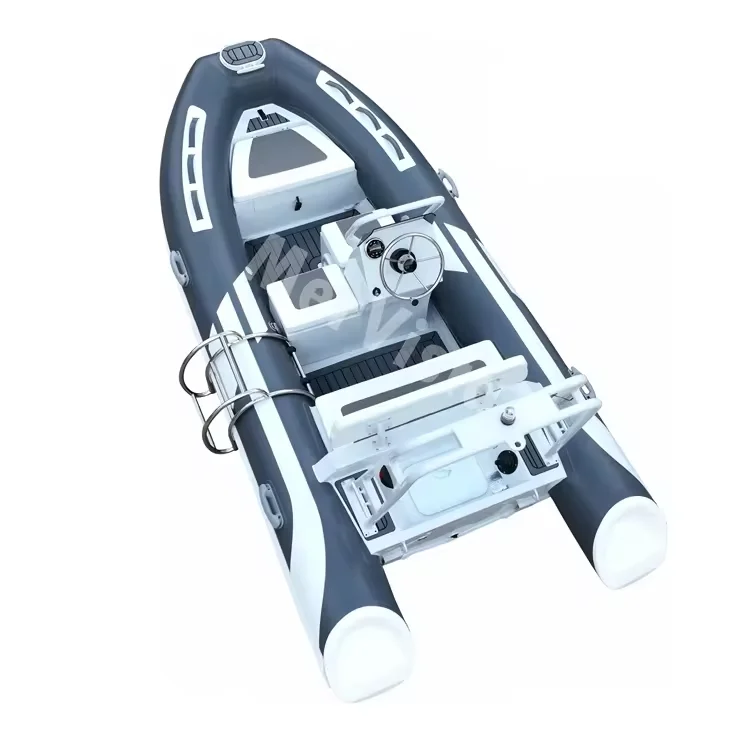 New Design RIB390 Rigid Aluminum Hull Hypalon/pvc Inflatable Rowing Boats with Front and Side Seat