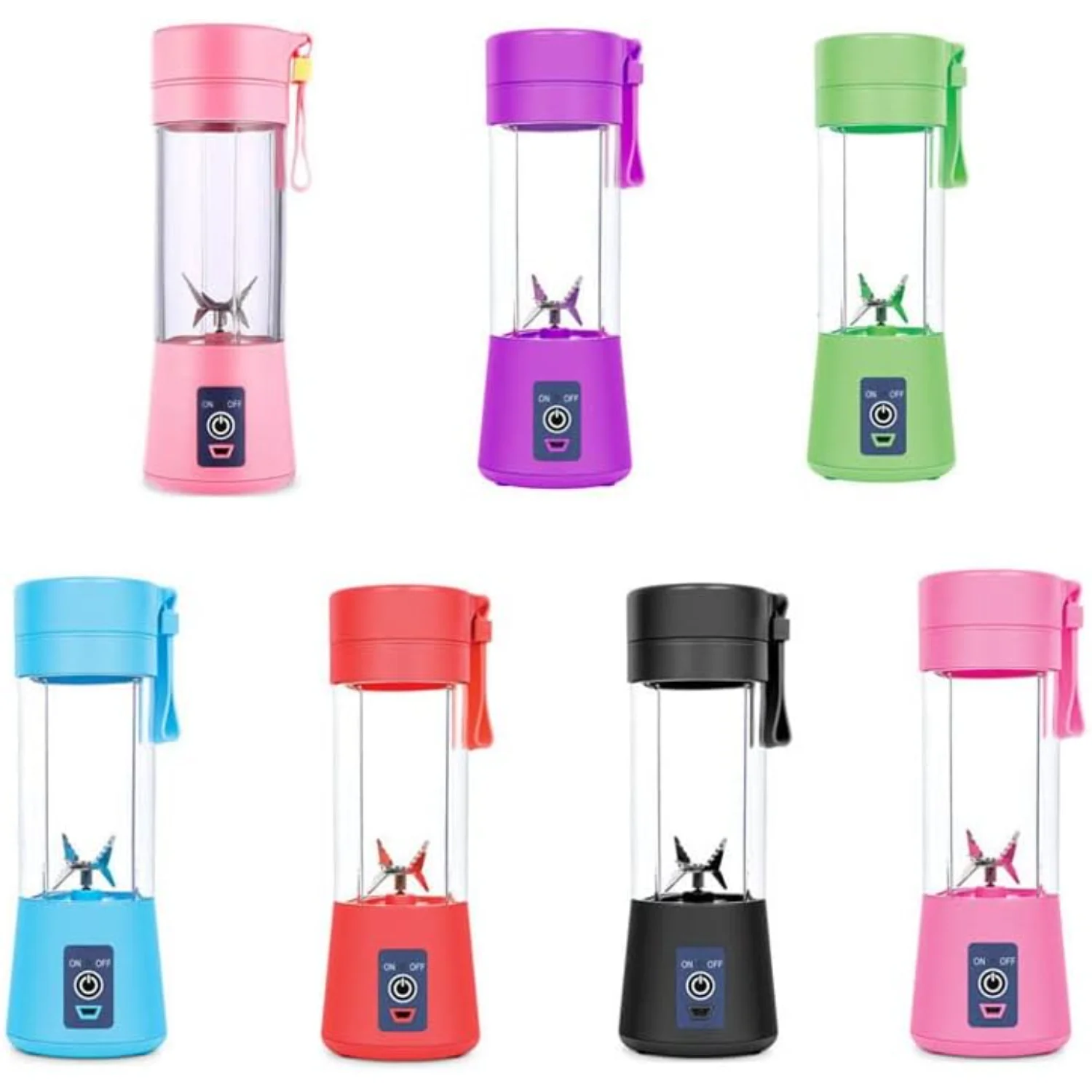 "Liquidificatore portatile ricaricabile tramite USB - Mini mixer per frullati, succhi, frullati - Capacità 13 once, sei lame affilate"