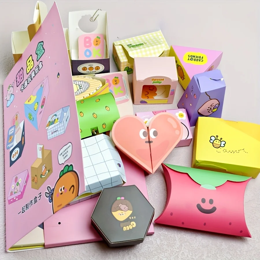 Caja de Origami 3D Creativa, Kit de Manualidades, Divertido Kit para Hacer Cajas de Papel Mágicas, Arte Educativo Hecho a Mano para Fiestas Infantiles y Actividades en el Hogar