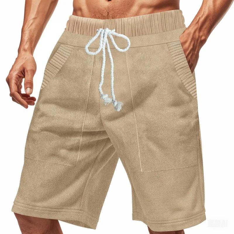 American Heavyweight Terry Hip-hop Men's Sports War Damage Personality High Street Climax Men's Casual 5-minute Shorts
