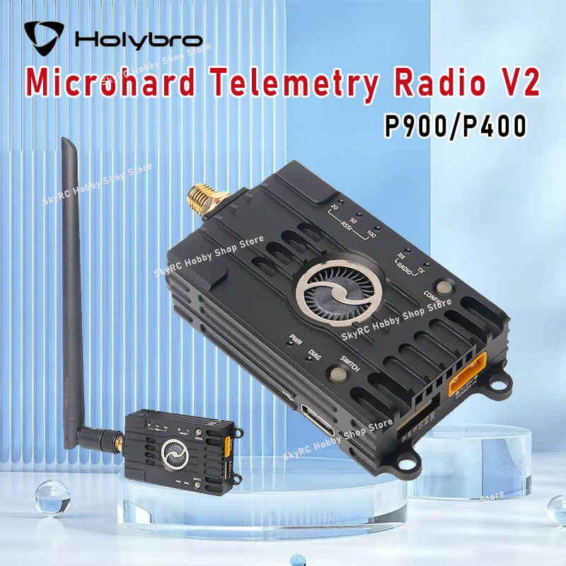 

Holybro Microhard Telemetry Radio V2 P400/P900 FHSS 64km 276kbps MAVLink 7-35V JST-GH for RC FPV Long Range