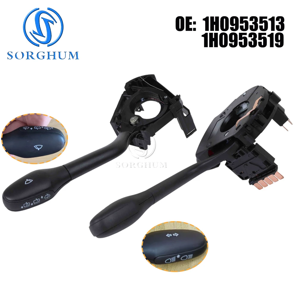1H0953513 1H0953519 Headlight Turn Signal Hazard Indicator Switch Wiper Switch For VW Golf 3 III PASSAT B4 Cabrio Jetta Spares