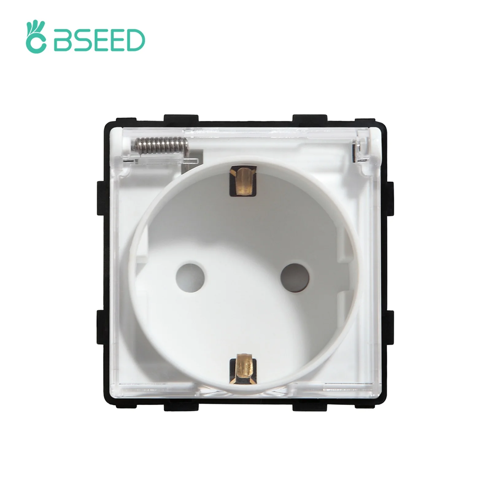 BSEED EU Wall Plugs presa elettrica funzione parte con copertura Waterpoof in plastica 250v 16A parte fai da te solo bianco nero oro grigio