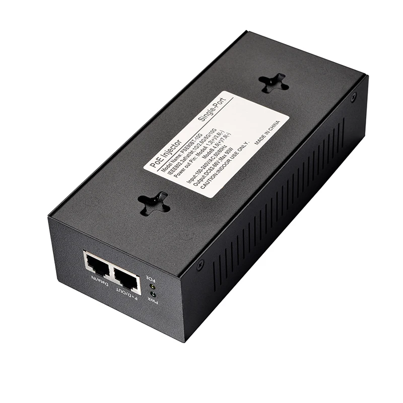 

Активный PoE-инжектор SDAPO PSE90BT-10G, однопортовый, 90 Вт, 10 Гбит/с, PoE++, стандарт IEEE802.3af/at/bt, 48 В