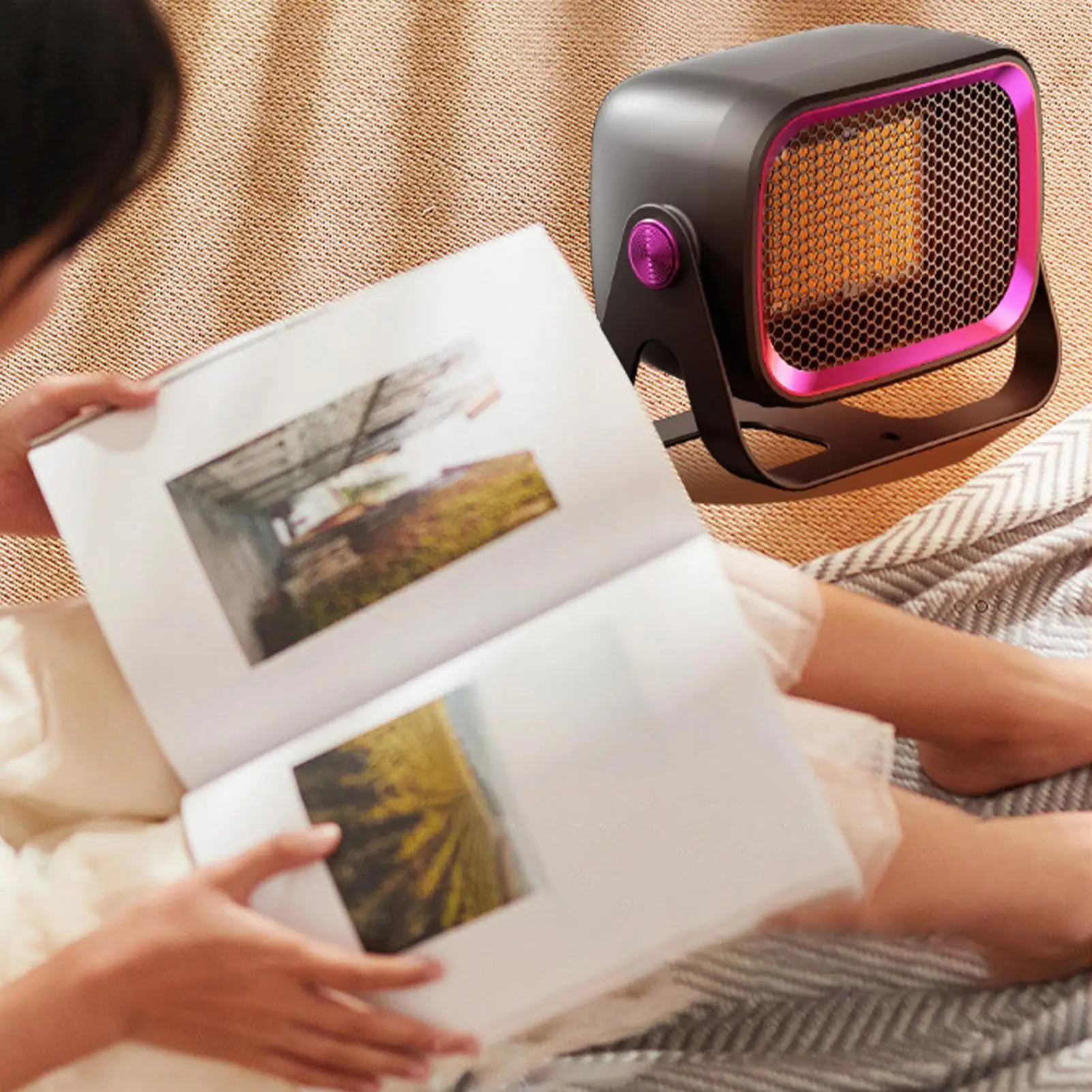 

Small Space Heater PTC Ceramic Electric With Overheat Protection Portable Heater Energy Saving Heating Fan For Home Bedroom