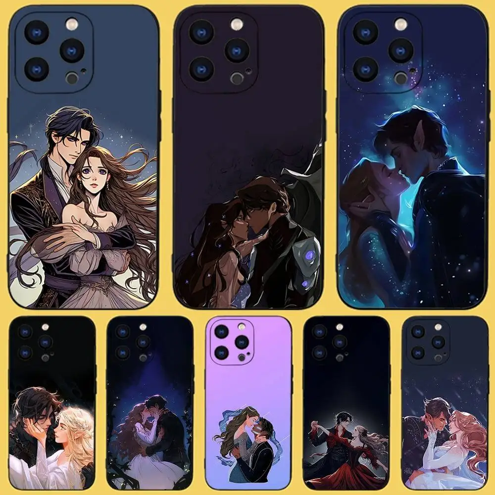 

C-Court of Mist and Fury Phone Case For iPhone 17,16,15,14,13,12,11,Pro,Max,Plus,X,XS,SE4,E,Mini,Soft Black Case