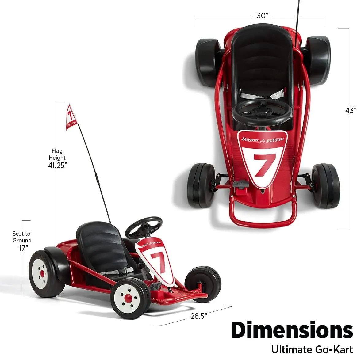 Ultimate Go-Kart, 24 Volt Outdoor Ride On Toy, Red Go Kart For Kids Ages 3-8