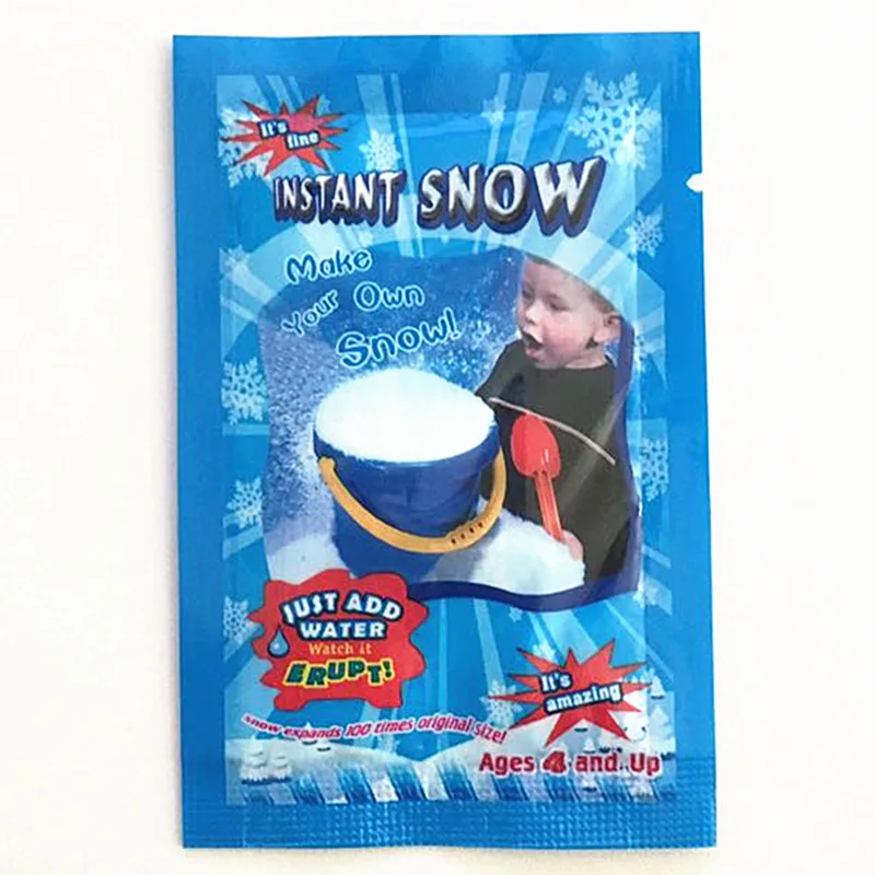1 حقيبة الثلج وهمية الثلج الفورية إضافة ل حشو الامتصاص DIY بها بنفسك بوليمر زينة عيد الميلاد الاصطناعي رقيق الثلج للأطفال لعبة
