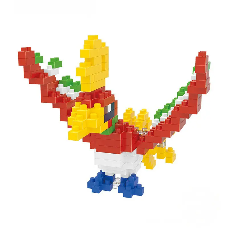 Diy Pokemon Blokken Kleine Cartoon Mini Bouwsteen Pikachu Charizard Eevee Mewtwo Anime Assembleren Actie Model Poppen Speelgoed
