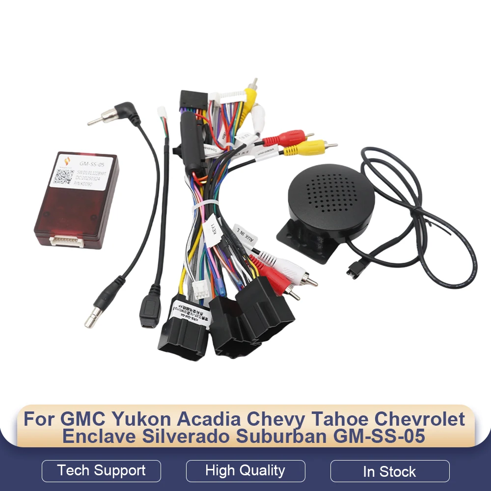 Car Wiring Harness Adapter Canbus Box for GMC Yukon Acadia Chevy Tahoe Enclave Silverado Suburban - Universal Fit GM-SS-05