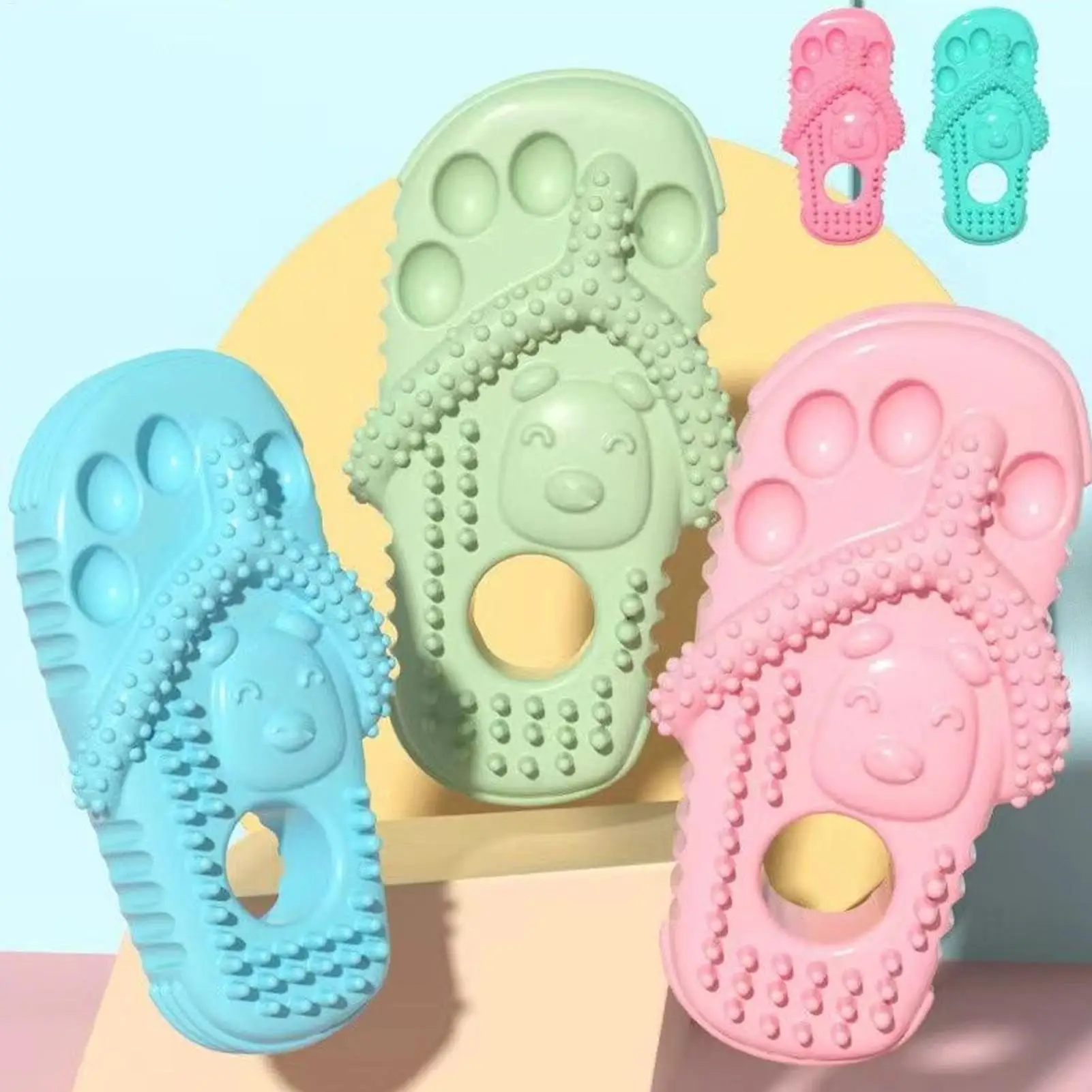 Slipper-Hundekauartikel: Robustes, langlebiges Gummi-Interaktivspielzeug für Welpen – Kauspielzeug zur Zahnreinigung, Apportiertraining, Geschenk für Hunde