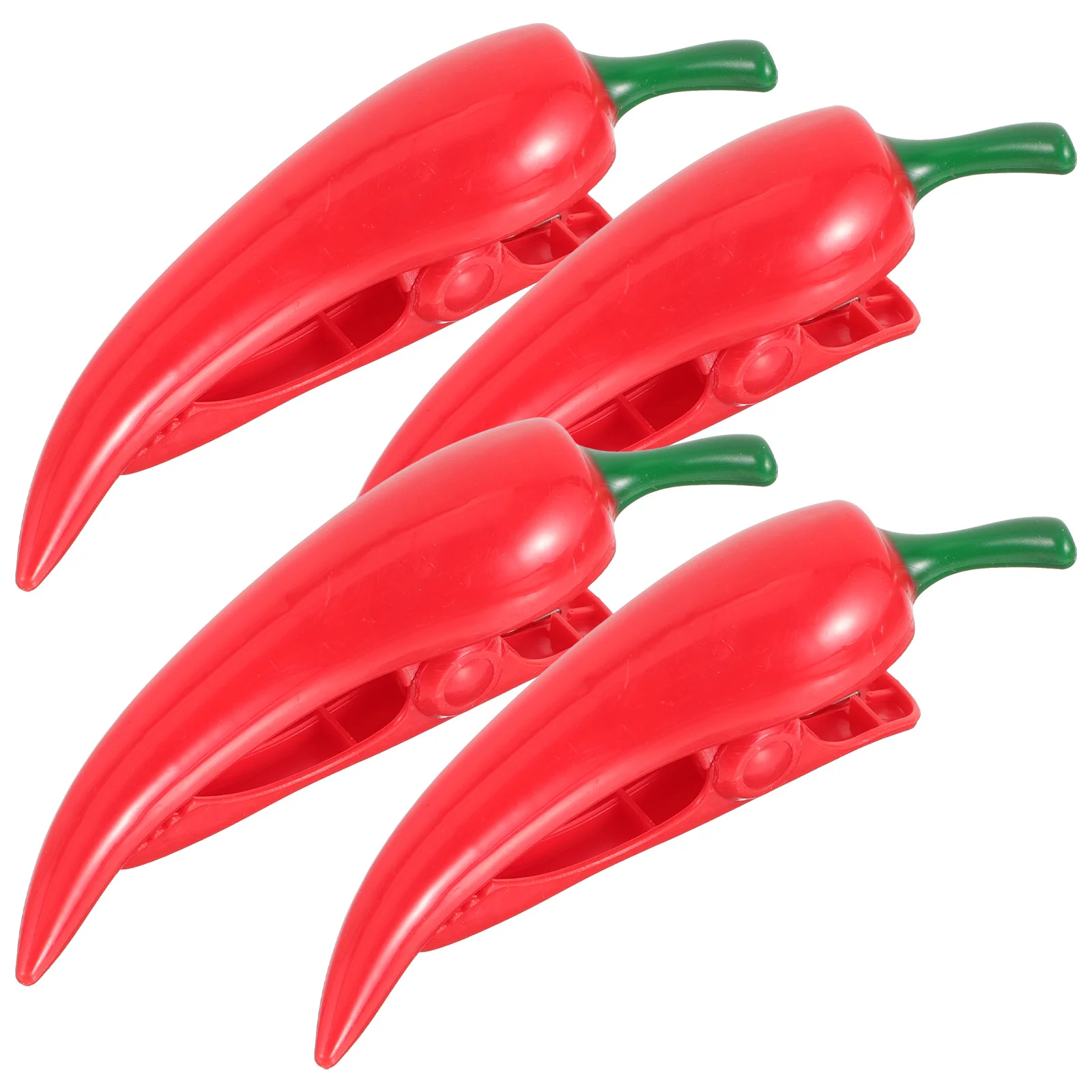 4Pcs Beach Towel Clips Pepper Design Portable ABS Windproof Holders for Beach Chairs Poolside Outdoors Chair Holders