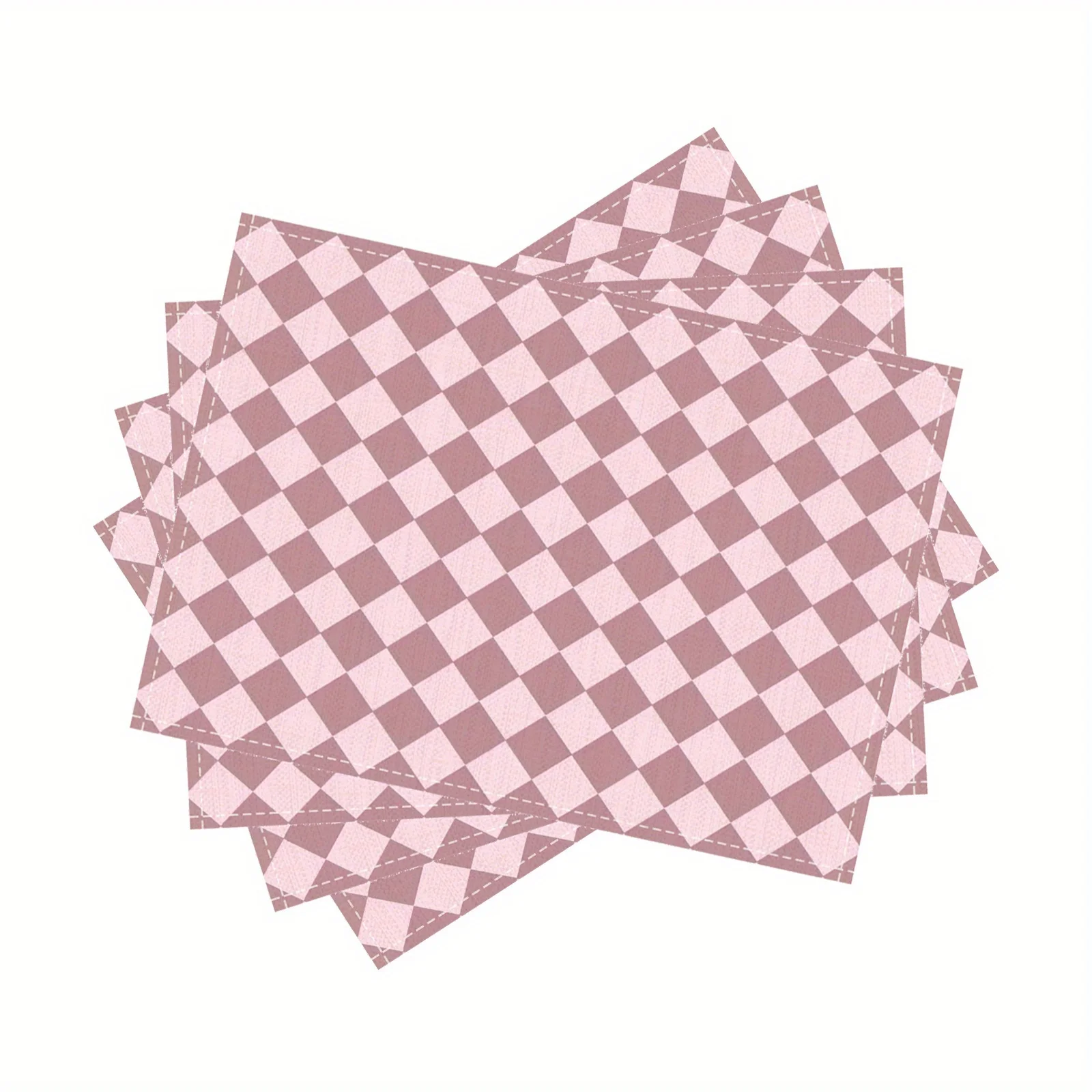 4Pcs Modern Nordic Style, Fashionable Colorful Checkered Placemats, Suitable for Dining Tables, Kitchens, Restaurants, Party Celebrations, and Picnics.
