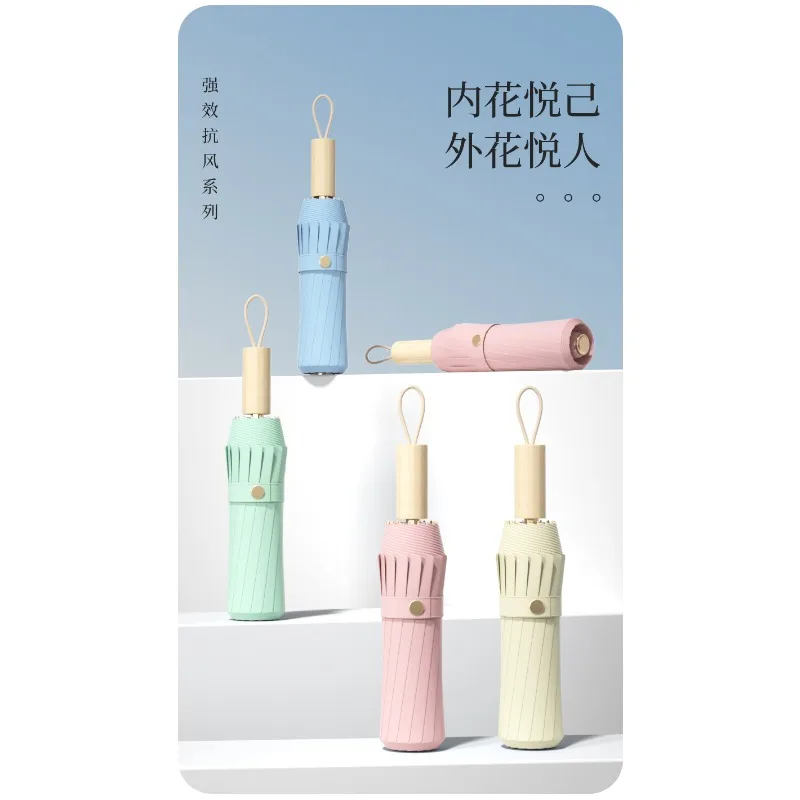 New Chinese ancient folding umbrella female, dual-purpose sunscreen and UV protection sun umbrella
