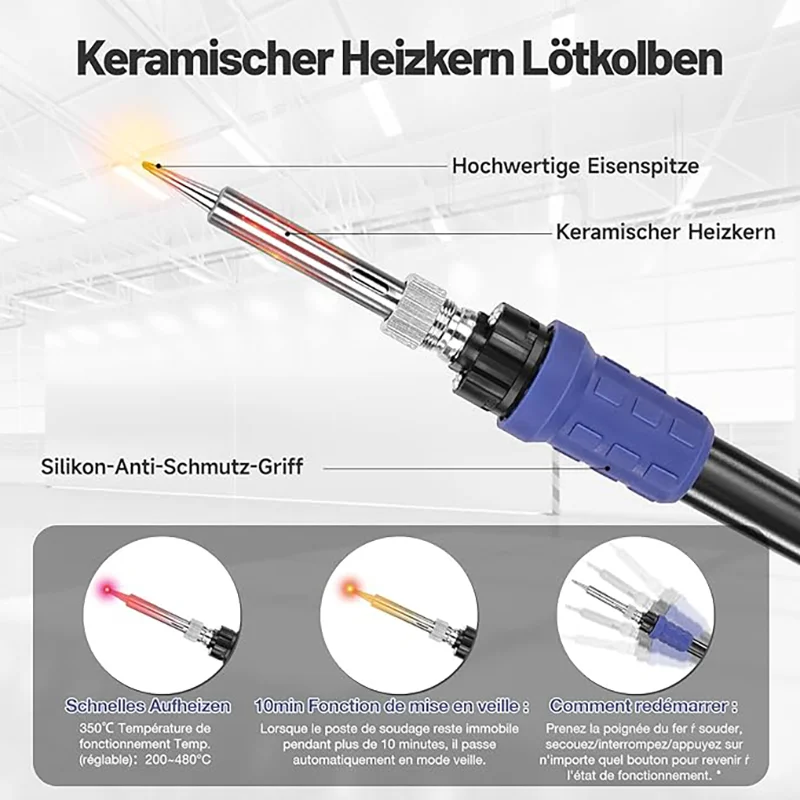 TopDirect 700 W Soldering Station 2-in-1 Hot Air Soldering Station LED Digital Display Welding Equipment Soldering Iron Tools