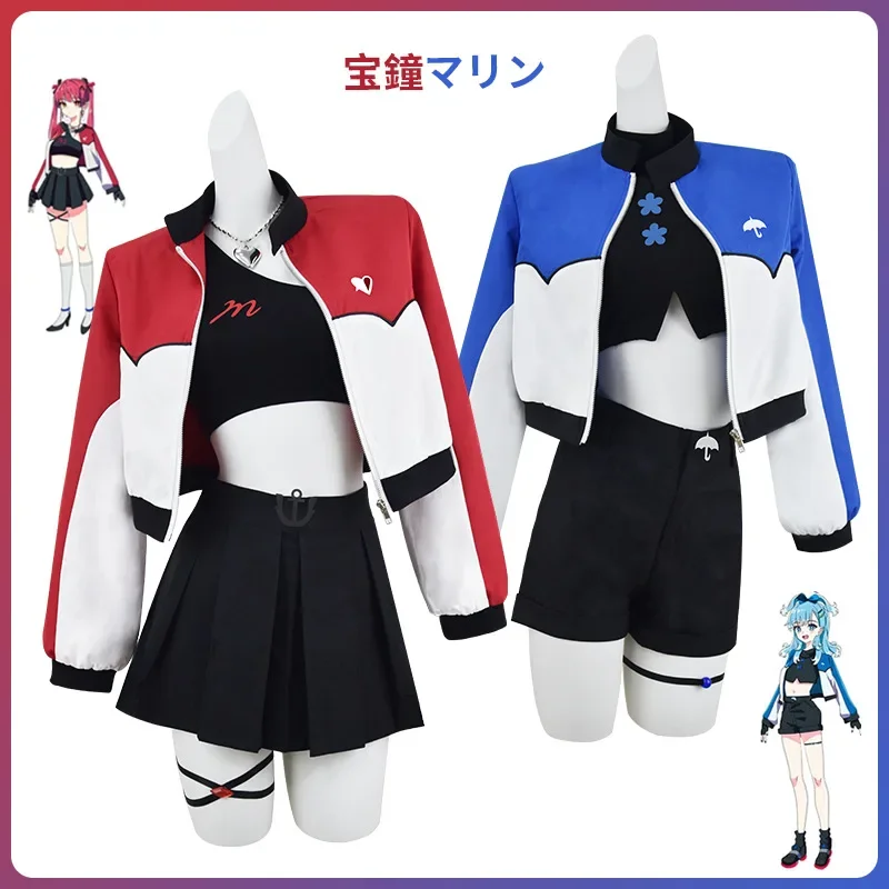 

Hololive Houshou Marine Косплей Костюм Kobo Kanaeru Комплект спортивной одежды VTuber Сценические костюмы Виртуальный YouTuber Аниме Одежда