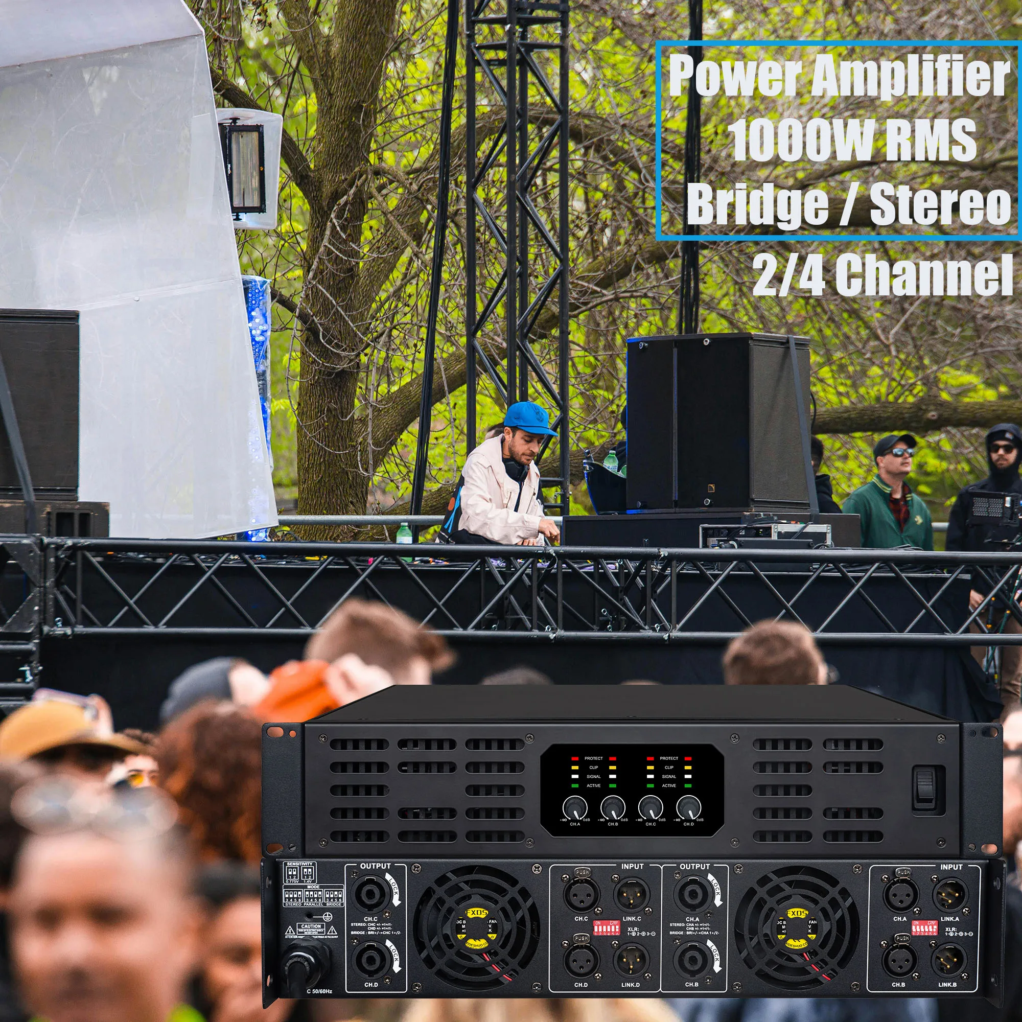 Leicozic 1000W Power Amplifier Professional 1000W 2 Channel / 4-Channel Amps Stereo Audio Amplificador XA41000 XA21000 Pro Audio