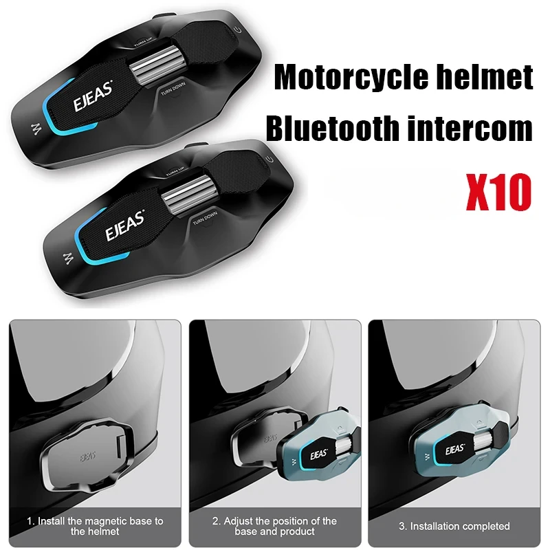 

X10 New Motorcycle Riding Helmet Bluetooth Radio Earphones Helmet Motorcycle Headset Wireless Headset 2024 Hot Sale