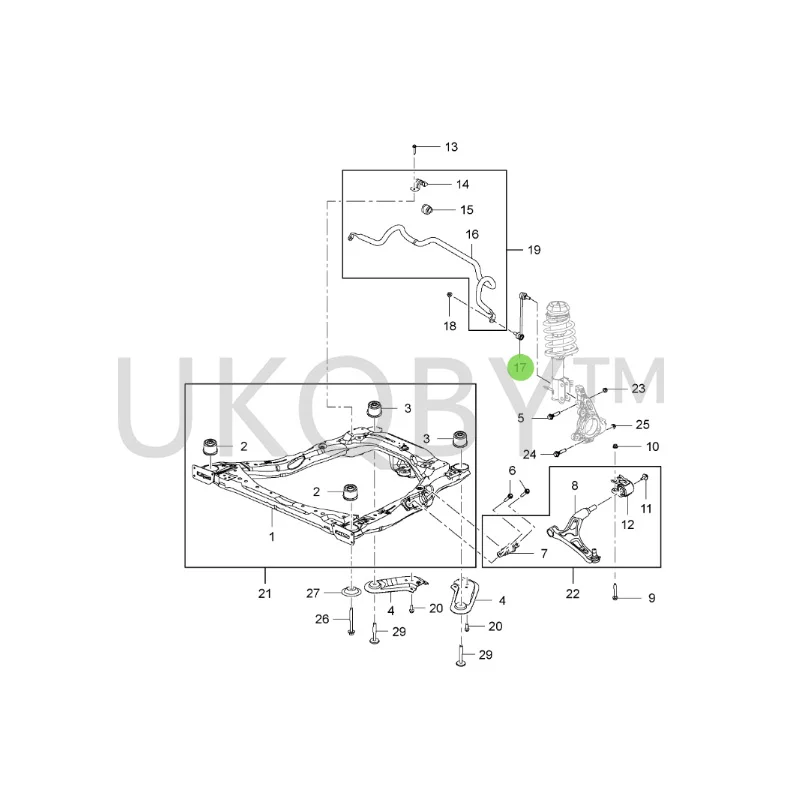 26201820 26201821 Suitable for Bu ic k Excelle Cruze Left front stabilizer bar ball head, front parallel bar ball head