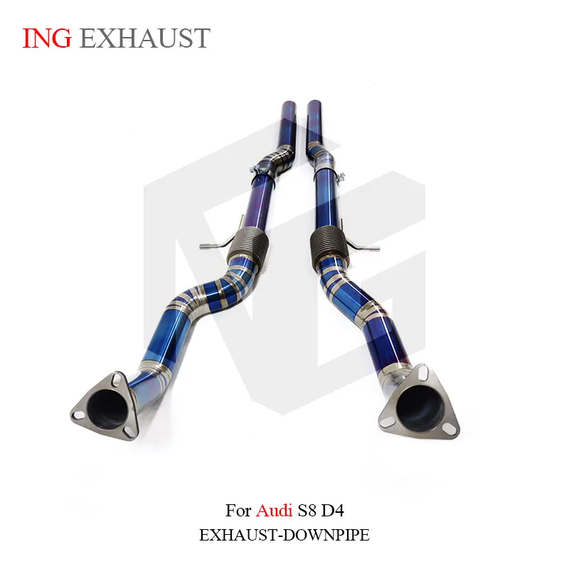 

ING Exhaust Performance Front pipe Titanium alloy for AUDI S8 D4 4.0T Car Sections Part enhance air Flow Accessories System