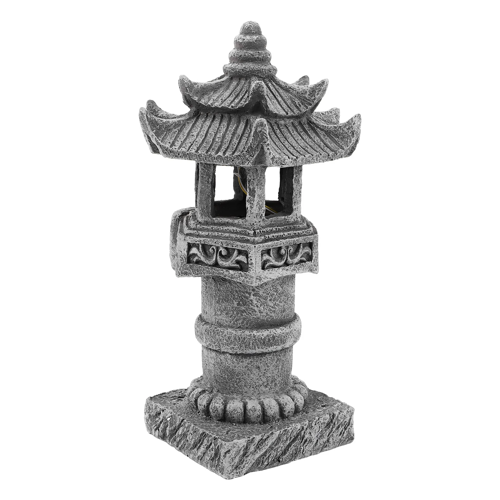 

Chinese Ornament Resin Garden Pagoda Decor For Outdoor Landscape Zen Yard Asian Style Lawn Decoration