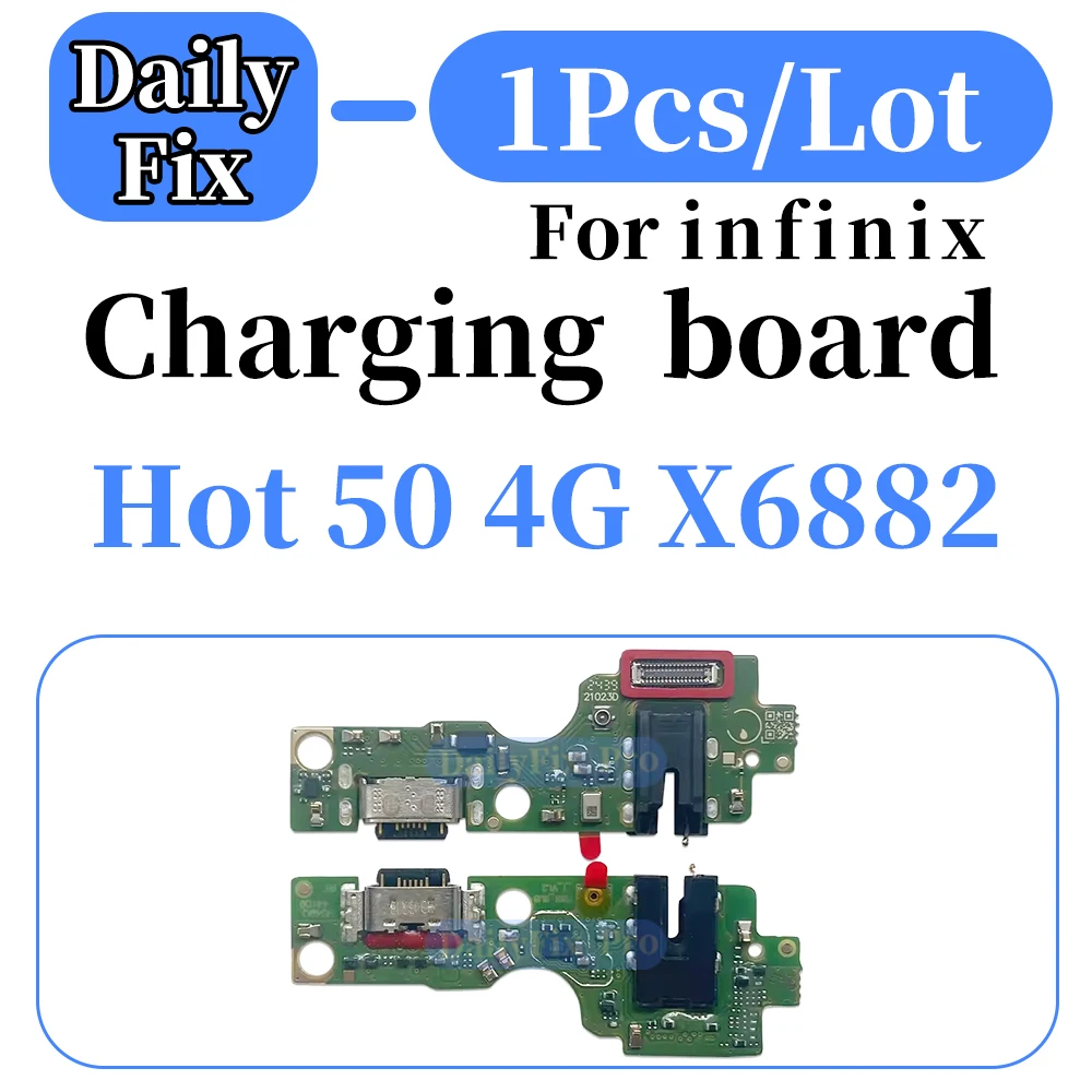 Suitable for Infinix Hot 50 4G X6882 Phone Bottom Charging Board USB Port Replacement Repair
