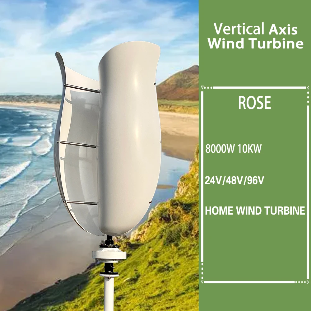 

10KW 5KW Vertical Axis Maglev Wind Turbine Free Energy Household Windmill Low Speed Home Appliance With Controller And Inverter