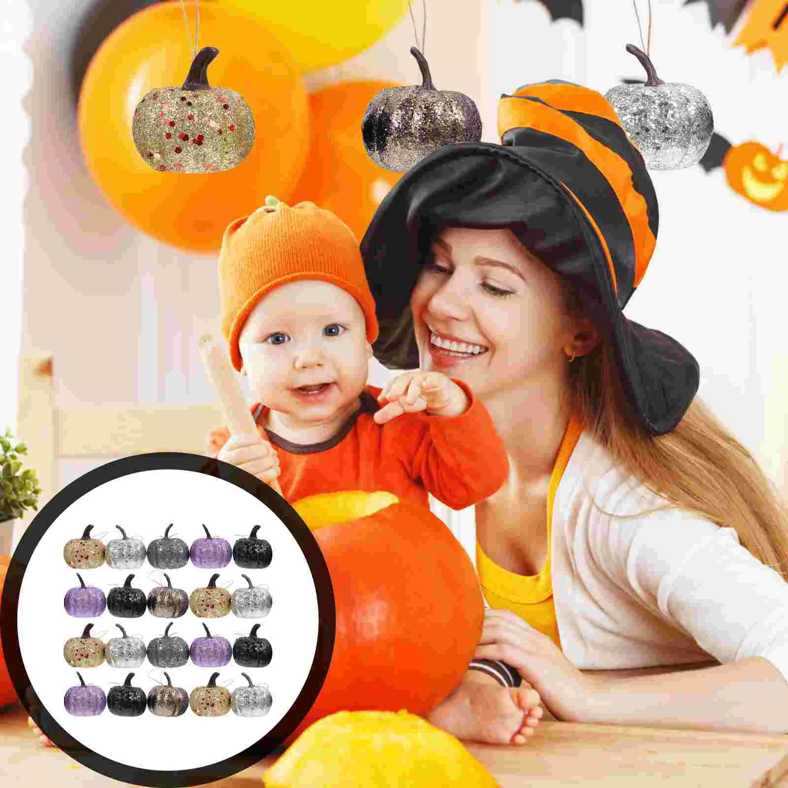 

20 Pcs Simulation Foam Pumpkin Photography Prop Halloween Supplies Decor Accessories Party Props Decoration