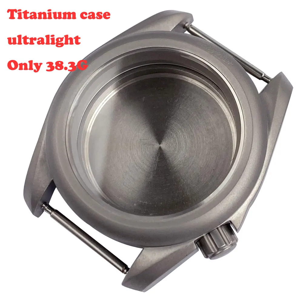 Titanium 3.8 Crown Sandblasted 316L Watch Case for NH35 NH36 NH38 NH70 NH72 ETA2824 PT5000 SW200 ST2130 40mm Sapphire Crystal