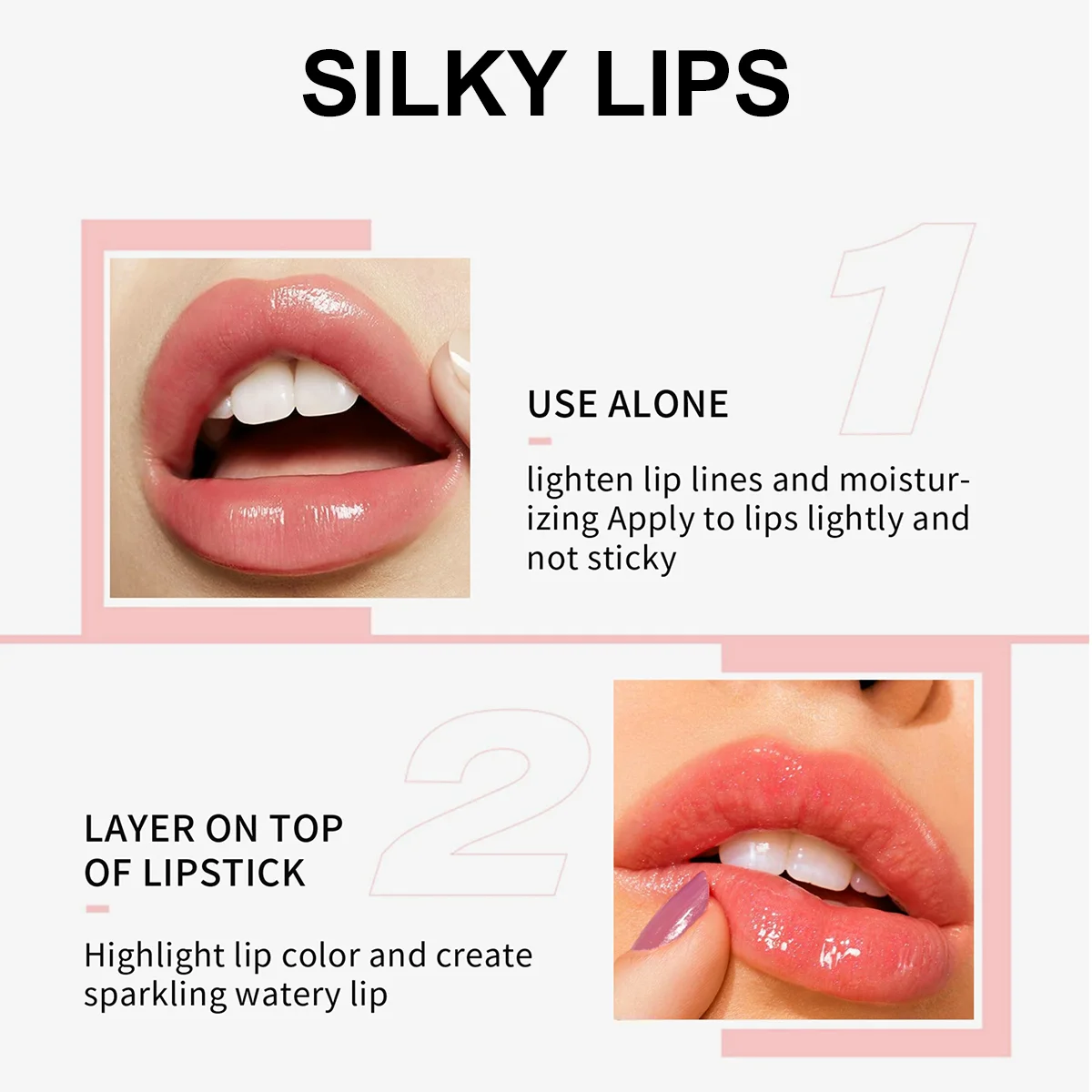 光沢のあるリップグロス,リップスティック,ウォータースポーツリップ,長持ちする汚れに強い,透明フィルム,6色