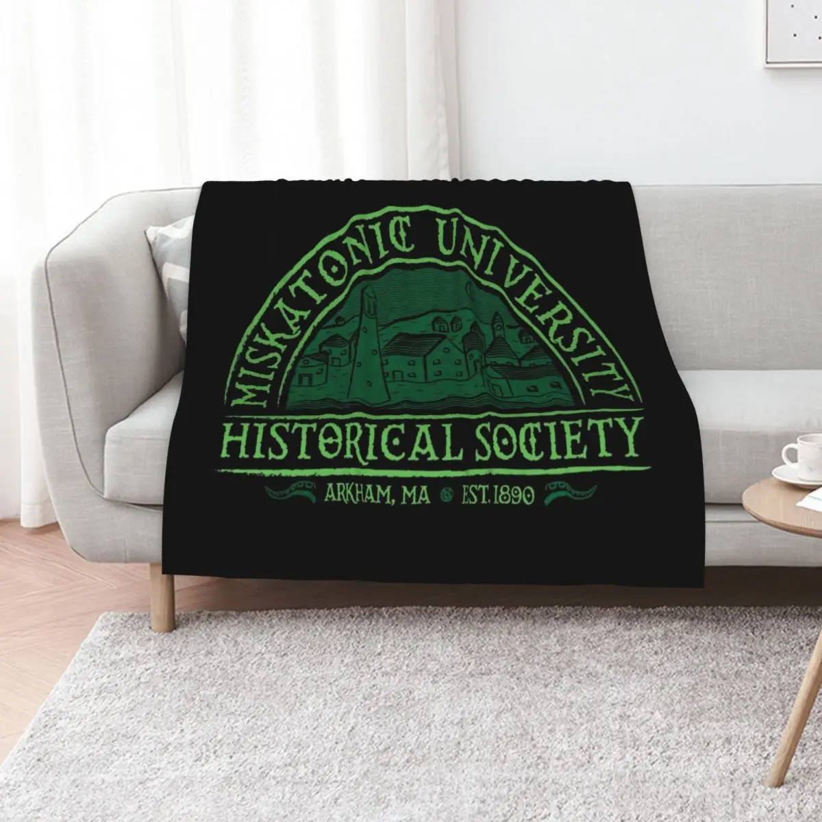 Miskatonic Historical Society Throw Blanket Thin Soft Plaid Decorative Sofas halloween valentine gift ideas Thins Blankets