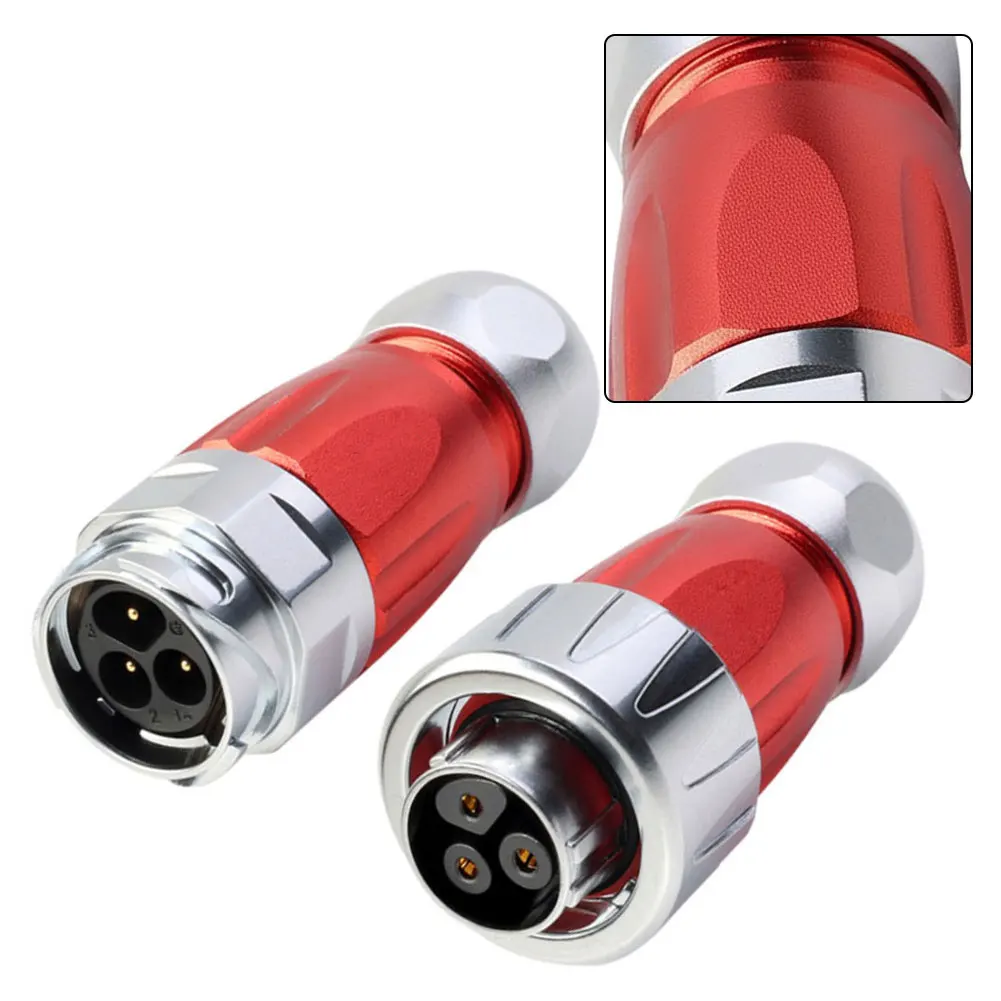 

DH16 3-pin Connector Features 2pcs DH16 Waterproof 3-Pin Connector Set For Durable Metal For Outdoor Machinery