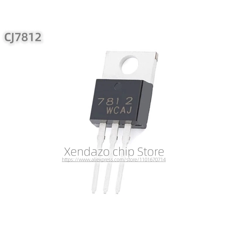 10pcs/lot CJ7812 7812 TO-220 package Original genuine 12V 1.5A Three terminal positive voltage regulator regulator chip