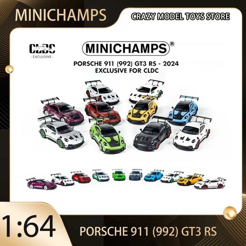 Minichamps 1:64 Porsche 911(992)Gt3 Rs Cayman GT4 RS Alloy Diecast Car Model Christmas Collection Gift CLDC Tarmac Works Toy