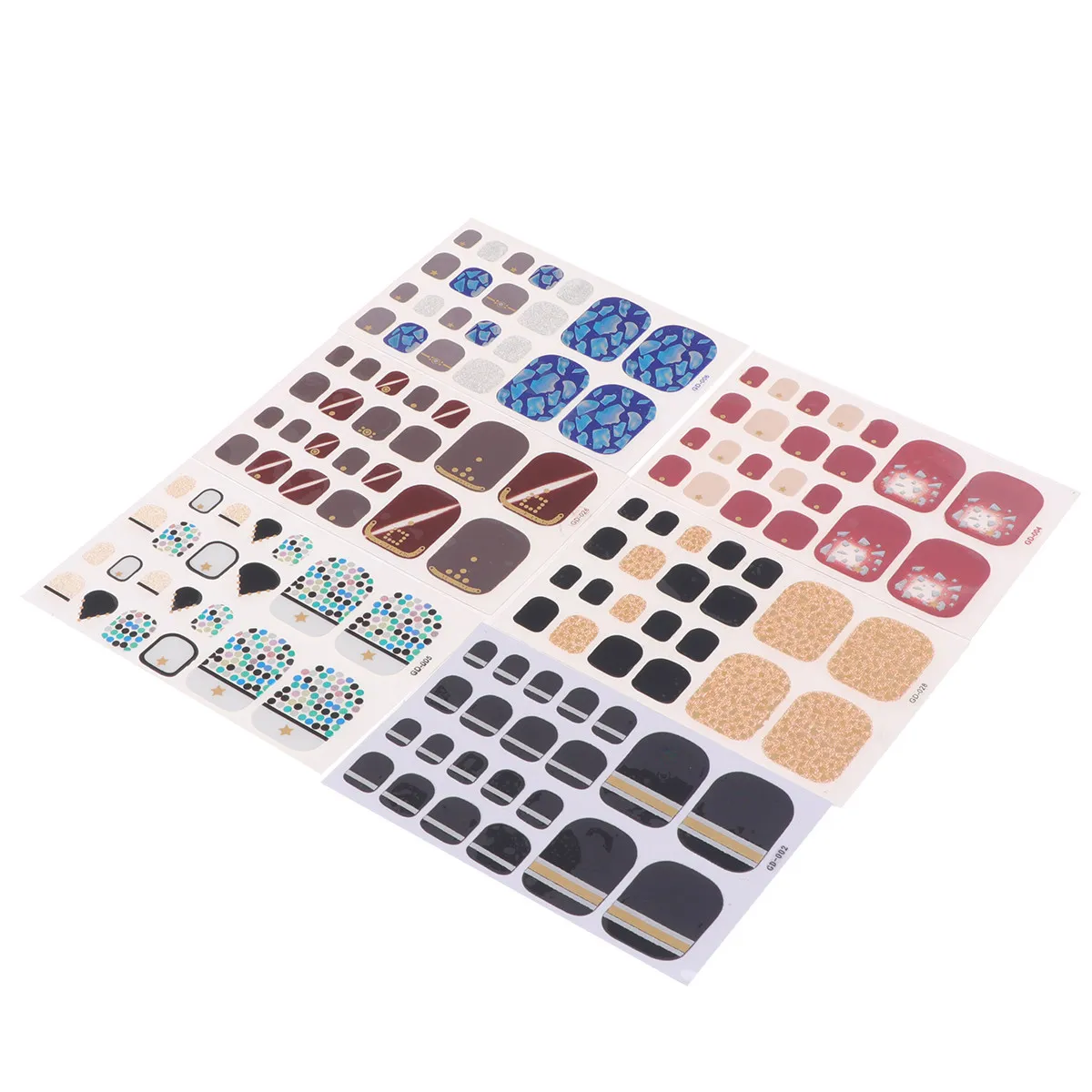 

6pcs Stickers High Quality Safe Nail Art Sticker Durable Nail Art Women Toenails Party Birthday Supplies Decals
