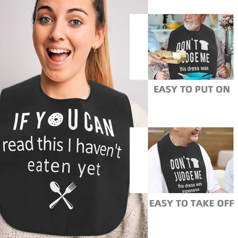 

2pcs Washable Dining Bib For Elderly Seniors Disabled Adults Large Food Eating Protector Reusable Mealtime Apron Household