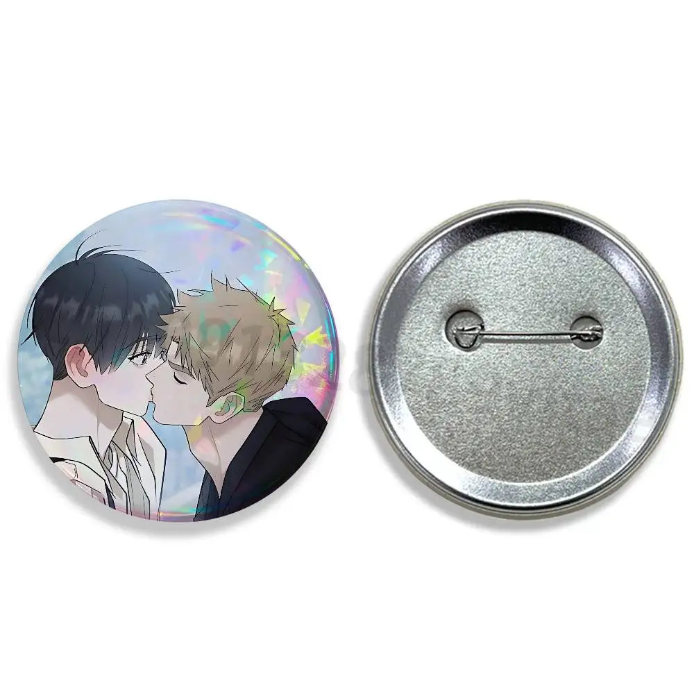 Red Thread Quest Anime 58mm Badge Brooches on Backpack Clothes Handmade Round Enamel Pins for Jewelry