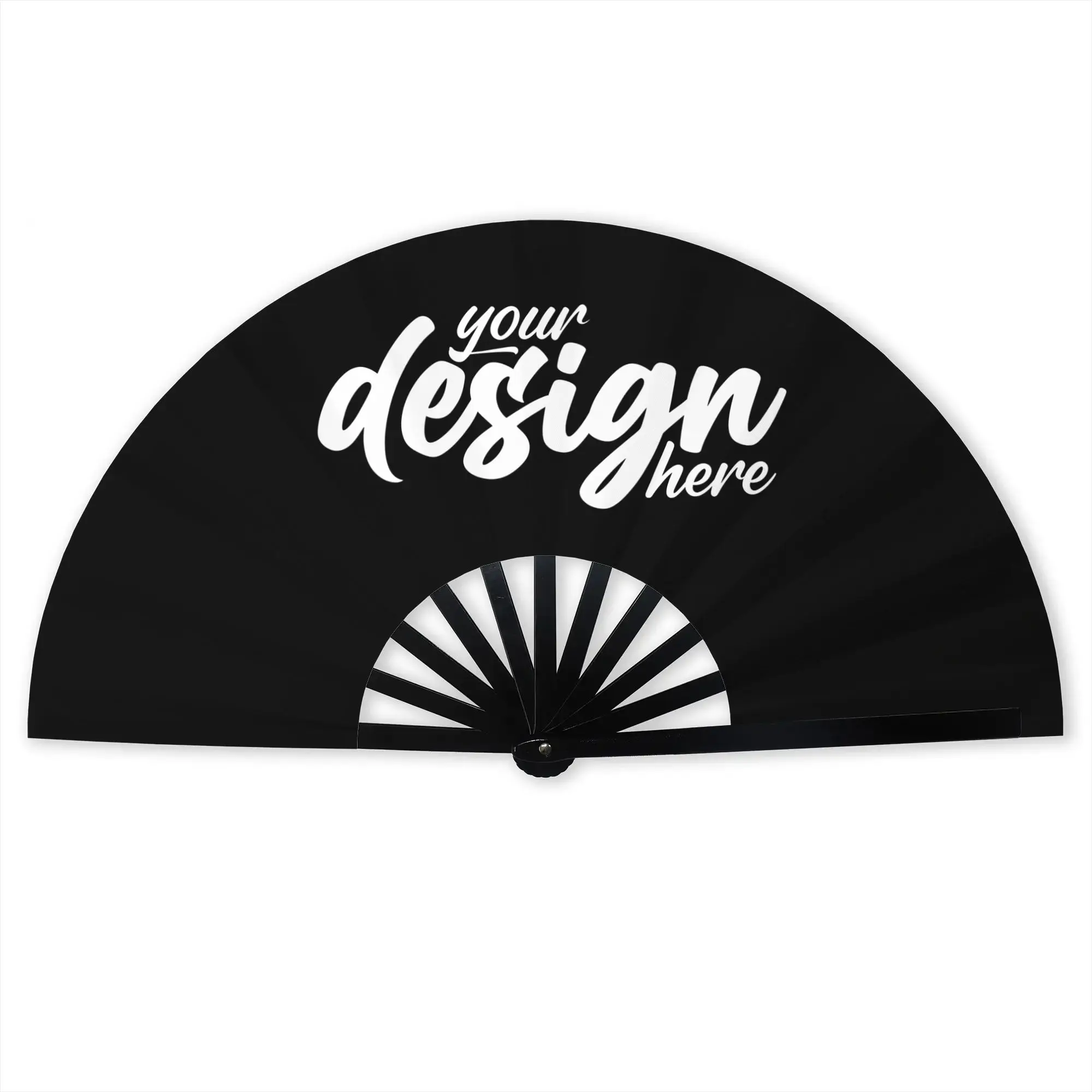 Custom Your Image Logo Text Folding Hand Fan  DIY  Polyester Fabric Fan Fashion Summer Accessory Decorative Fans
