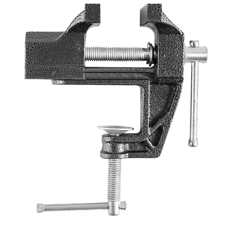 

Cast steel heavy-duty table vice woodworking table vice small universal work table flat mouth 360 ° vice