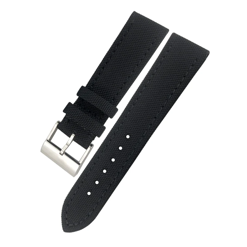 High Quality Nylon Canvas Watchband 21mm 22mm Fit for Breitling AVENGER NAVITIMER CHRONOMAT SUPEROCEAN Yellow Wolf Watch Strap view 5
