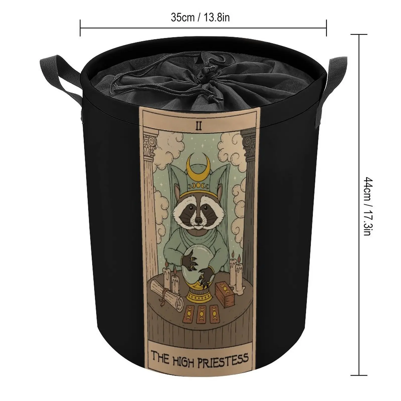 Storage Bins The High Priestess Raccoons Tarot for Laundry Basket Multifunctional Convenient Travel Storage Creative Storage of