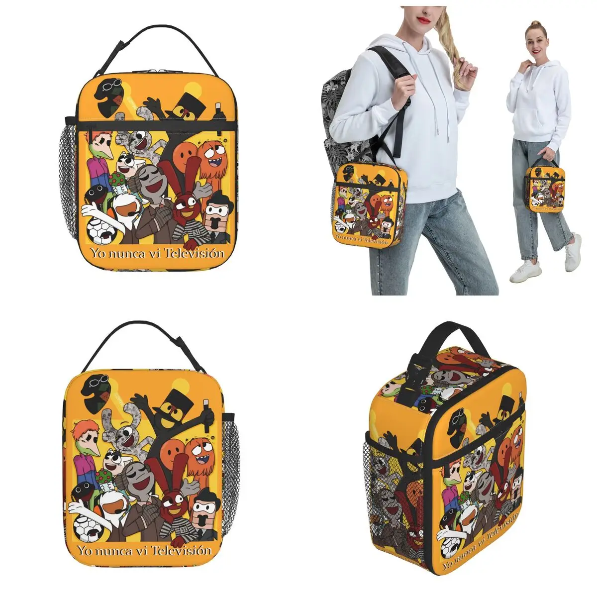 لم أشاهد أبدًا أكياس الغداء المعزولة للتلفزيون كبيرة 31 دقيقة كوميديا قابلة لإعادة الاستخدام حقيبة للحفاظ على البرودة حمل صندوق الغداء المدرسة في الهواء الطلق #3