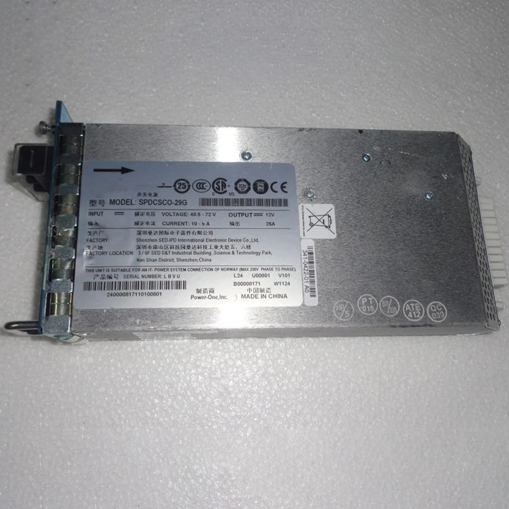 Power Supply Used On WS-C4948-S/E Series Switches PWR-C49-300DC-F