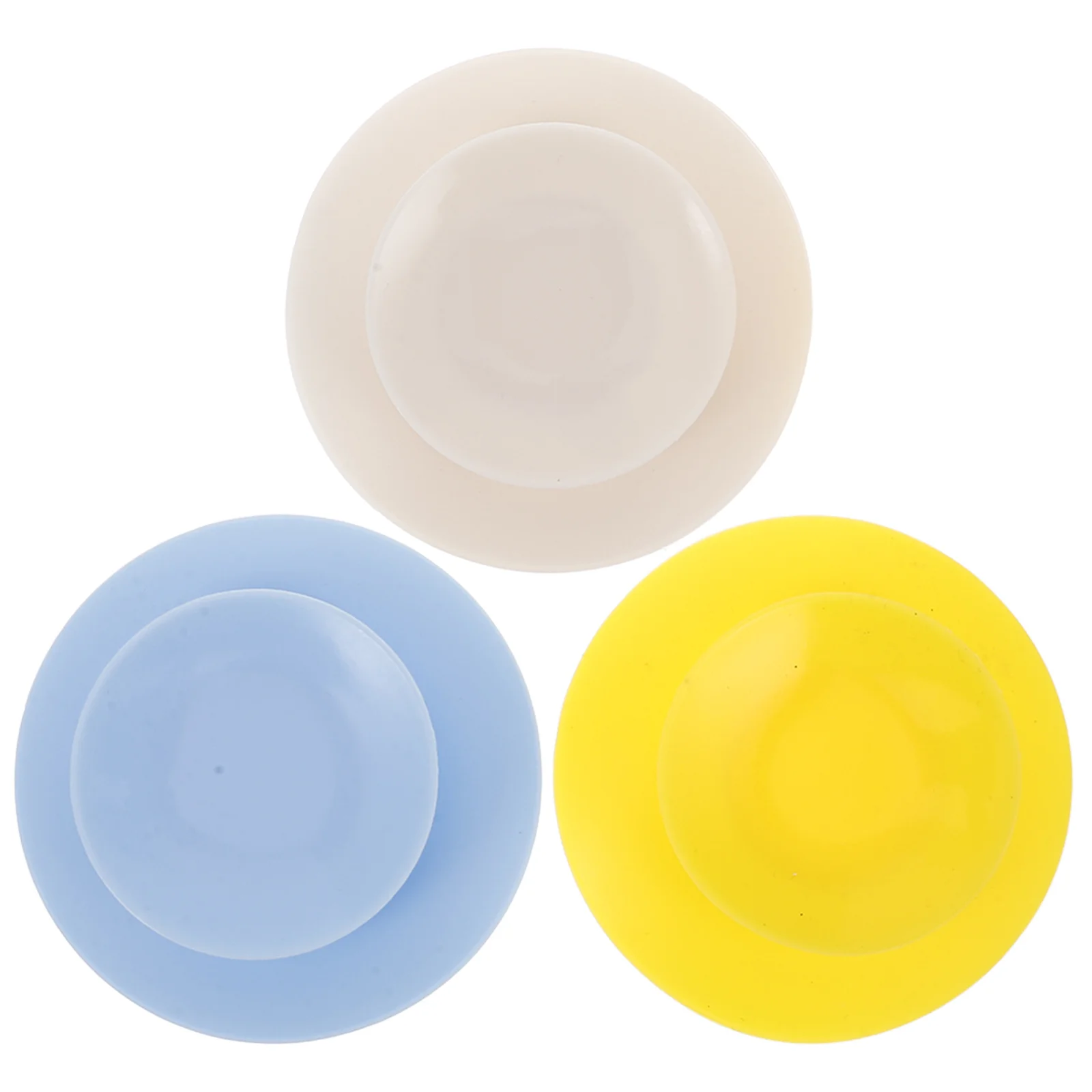 3Pcs Baby Suction Bowl Pad Silicone Non-Slip Tableware Holder Double Sided Grip for Toddler Food Dish Easy to Clean