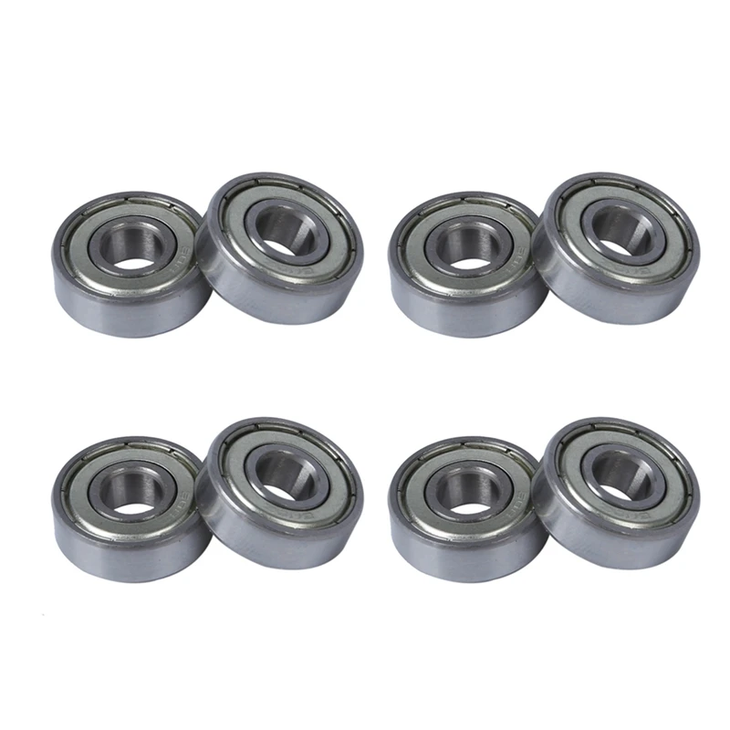 

8 Pcs Single Shielded 608Z Miniature Deep Groove Ball Bearings