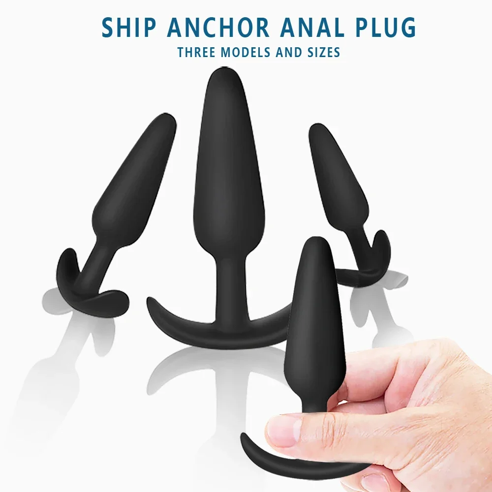 Manyjoy Silicone Anal Butt Plugs Prostate Massager 3 Sizes Plugs Penis Dilation BDSM Stimulation Adults Sex Toys for Women Men