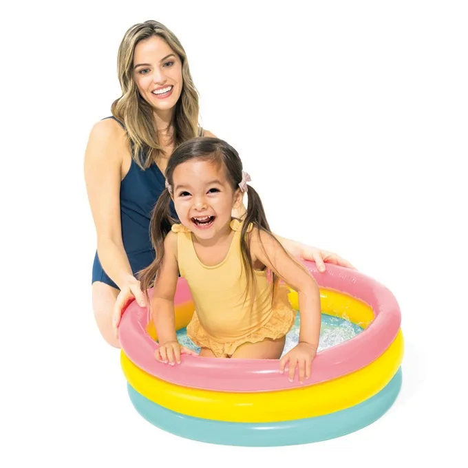 1PCS 다채로운 일몰 글로우 풍선 아기 수영장, 여름 물 재미, 야외 장난감, 수영장, 욕조, Age1 2 3,34in X 10in, 스플래시