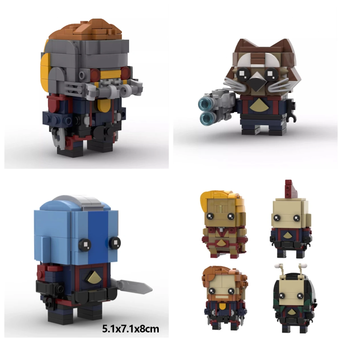

MOC классический персонаж Galaxy Hero набор строительных блоков мультяшная кукла Brickheadz модель DIY детская головоломка сборка игрушки подарки на день рождения